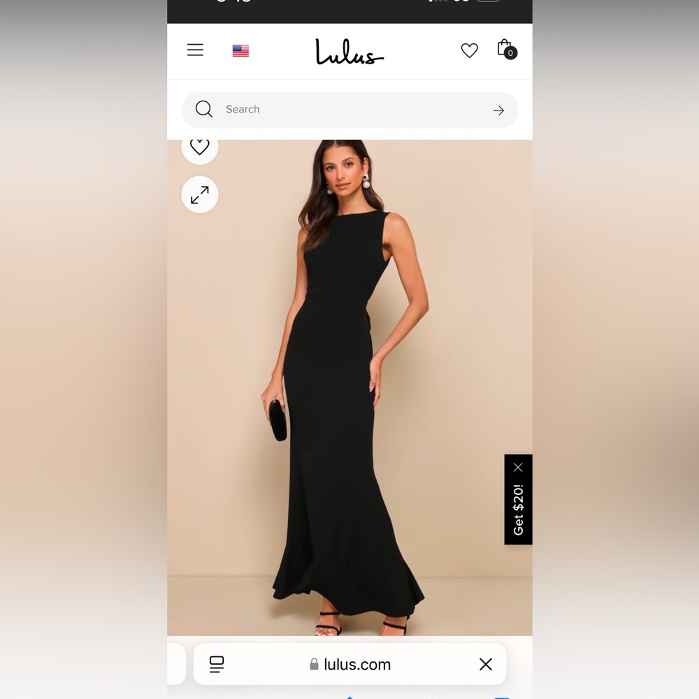 Lulu's Black Halter Sheath Maxi Dress
